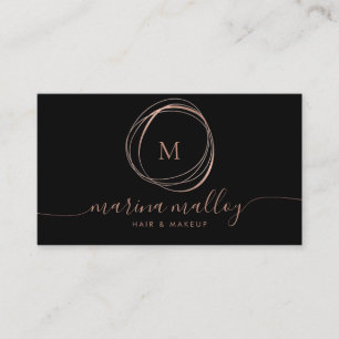 Modern Faux Rose Gold Abstract Business Card