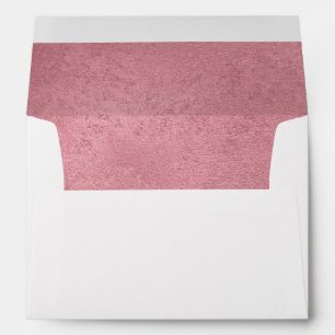 Modern faux rose gold envelopes