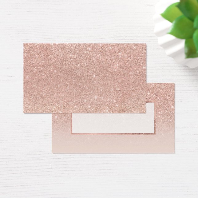 Modern faux rose gold glitter blush ombre (Desk)