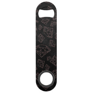 Modern faux rose gold glitter gemstones