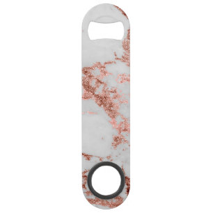 Modern faux rose gold glitter marble texture image