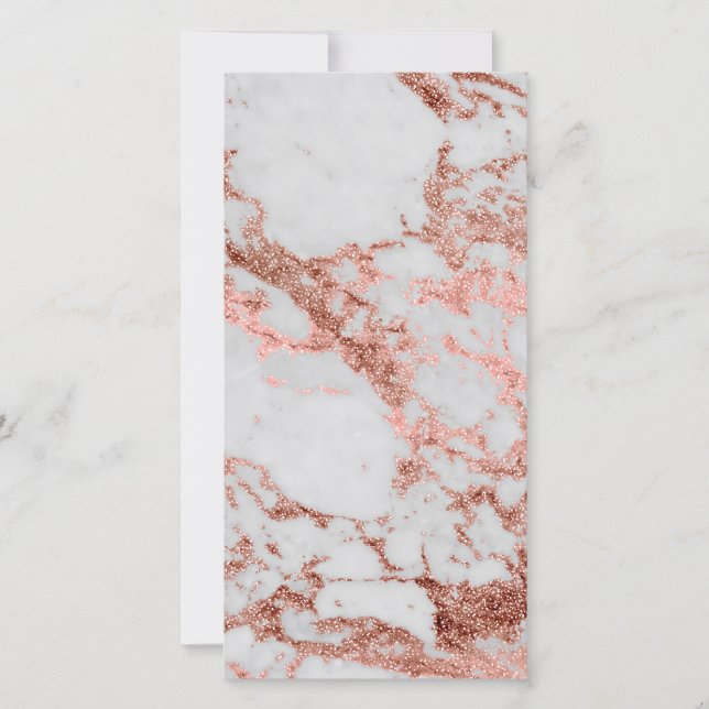 Modern faux rose gold glitter marble texture image (Front)