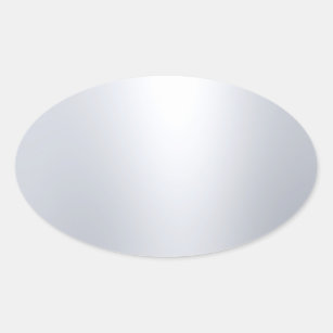 Modern Faux Silver Blank Template Glamourous Oval Sticker