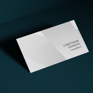 Modern Faux Silver Geometric Pattern Consultant Business Card
