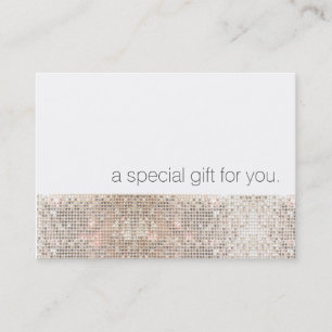 Modern Faux Silver Sequins Beauty Gift Certificate