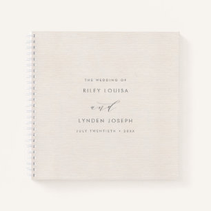 Modern Faux-Textured Budget Elegant Guest Book