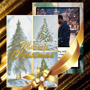 Modern Feather Christmas Tree Collage