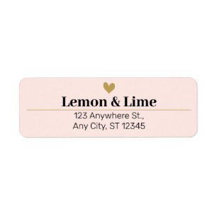 Modern Feminine Blush Pink Business Return Address