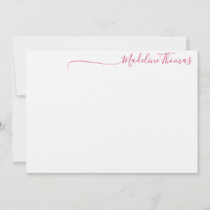 Modern Feminine Blush Pink Script Calligraphy name Card