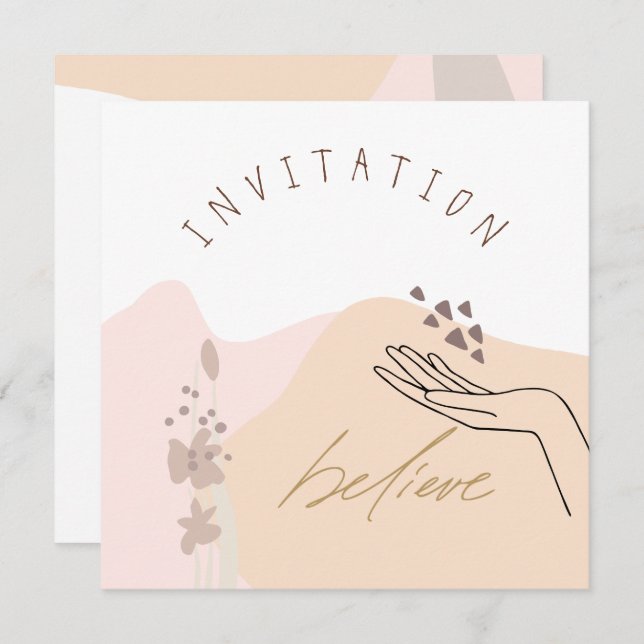 Modern Feminine Business Motivational Event Invitation (Front/Back)