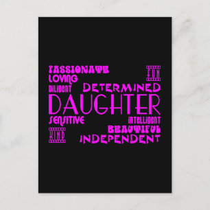 Modern Feminine Chic & Stylish Daughters Postcard