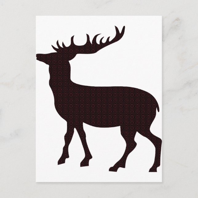 Modern feminine deer postcard (Front)