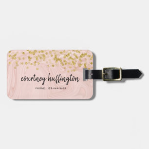 Modern & Feminine Girly Girl Bling Luggage Tag