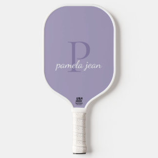 Modern Feminine Pastel Monogram Custom Name Pickleball Paddle