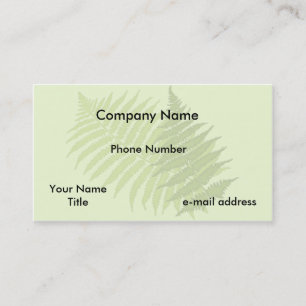 Modern Fern Leaves Business Card