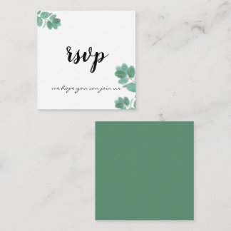 Modern Fern Trendy Elegant Calligraphy Botanical Enclosure Card