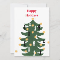 Modern Festive Christmas Chess Tree
