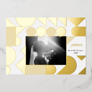 Modern Festive Christmas Foil Geometric