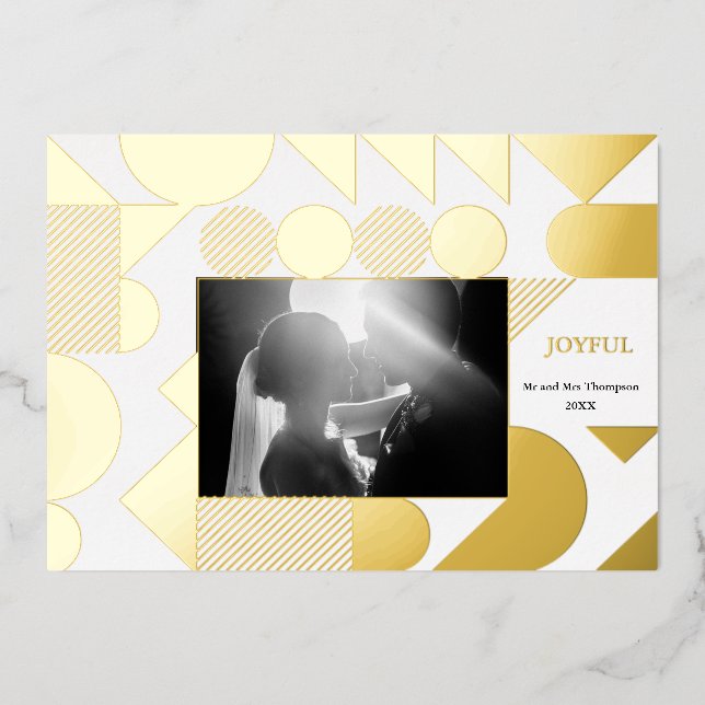 Modern Festive Christmas Foil Geometric (Front)