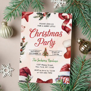 Modern Festive Christmas Party  Invitation