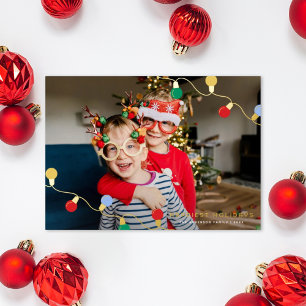 Modern Festive Colourful Christmas Lights One Phot