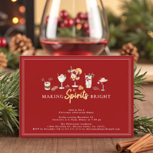 modern Festive Holiday cocktail dinner party  Card