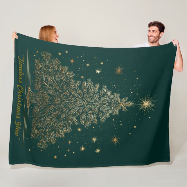 “Modern Festive Luxury” Fleece Blanket (In Situ)