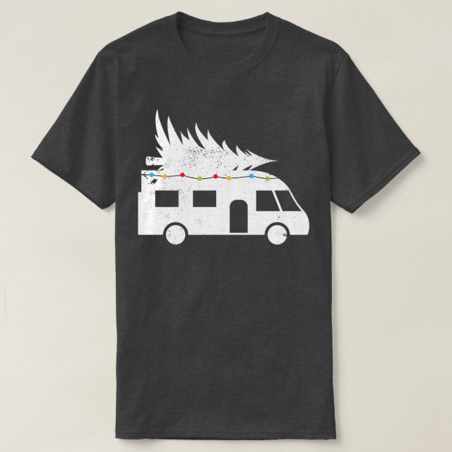 Modern festive Motorhome Santa Hat Christmas Gift  T-Shirt (Design Front)