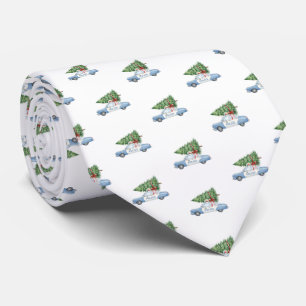 Modern Festive Police Officer Christmas Tree Car  Tie