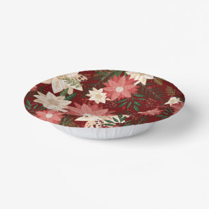 modern festive winter garden christmas holiday paper plate