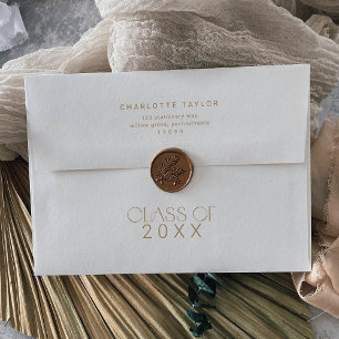 Modern Fete Gold Class Year Graduation Envelope