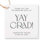 Modern Fete Minimal Yay Grad Thank You Graduation