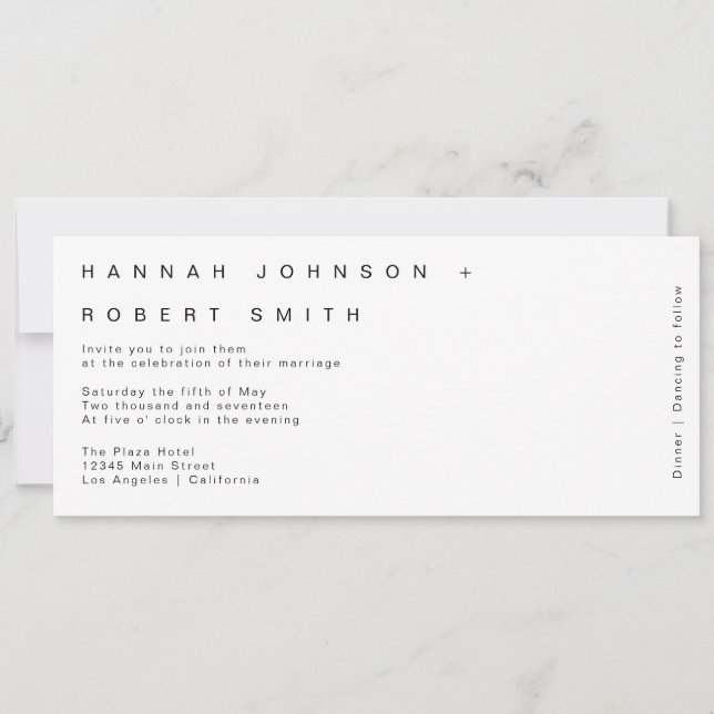 Modern Field Wedding Invitation (Front)
