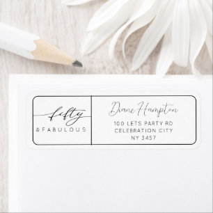 Modern Fifty and Fabulous 50th Birthday Party