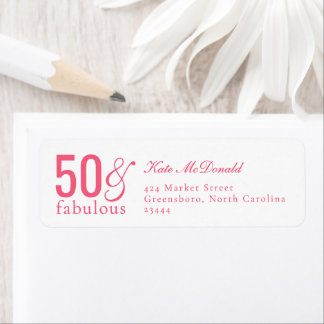 Modern Fifty and Fabulous Bold 50th Birthday Party