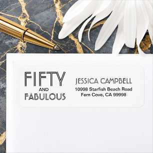 Modern Fifty and Fabulous Bold 50th Birthday Party