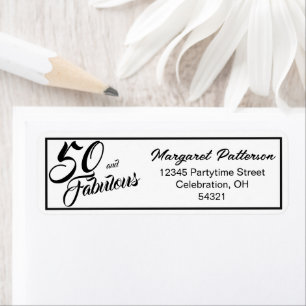 Modern Fifty and Fabulous Bold 50th Birthday Party