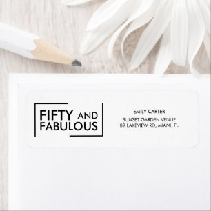 Modern Fifty and Fabulous Bold 50th Birthday Party