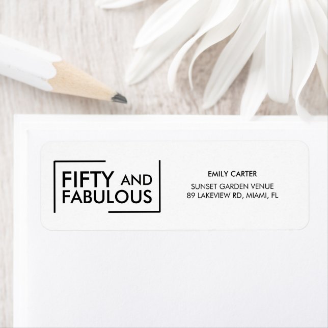 Modern Fifty and Fabulous Bold 50th Birthday Party (Insitu)