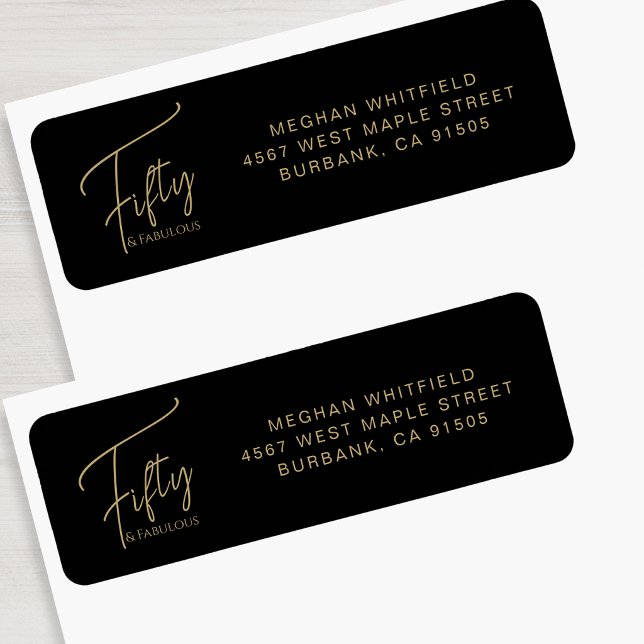 Modern Fifty and Fabulous Script 50th Birthday (Creator Uploaded)