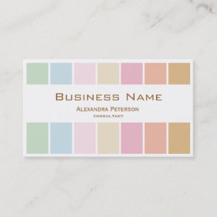 modern fine colour pastel palette business card