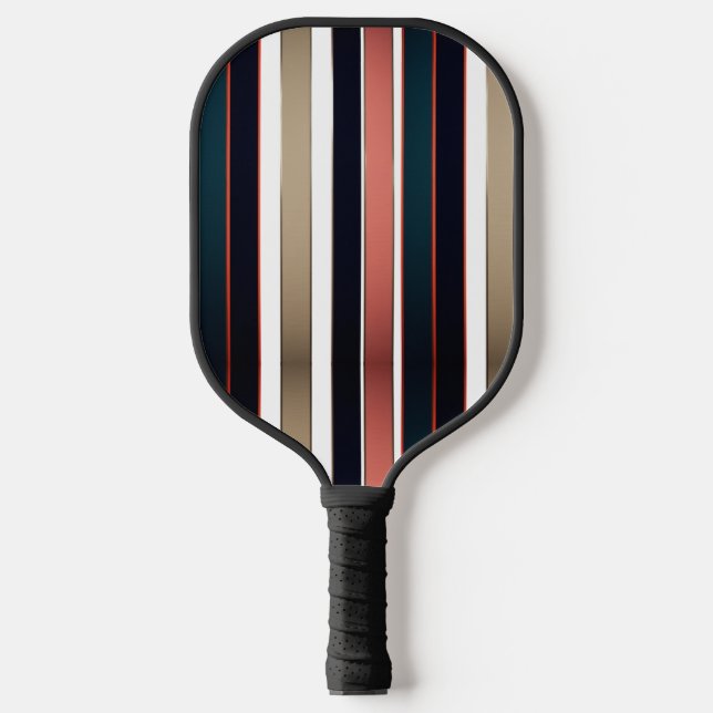 Modern Fire and Bold Diagonal Stripe Pickleball  Paddle (Front)
