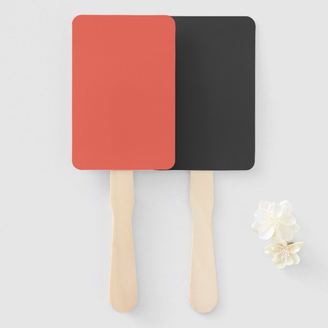 Modern Fire Opal & Black Paddle Fans – Set of 10 (Front and Back)