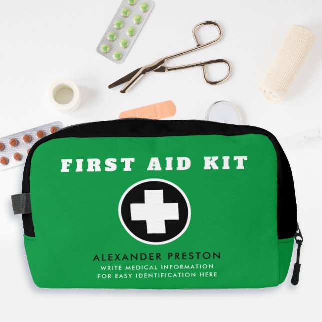 Modern First Aid Green Cross Medical Safety Travel Dopp Kit (Creator Uploaded)