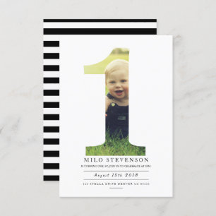 Modern First Birthday Party Invite