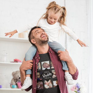 Modern   First Fathers Day   Photo Collage T-Shirt