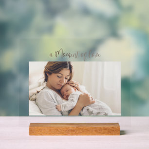 Modern First Mother's Day Photo Acrylic Gift Sign
