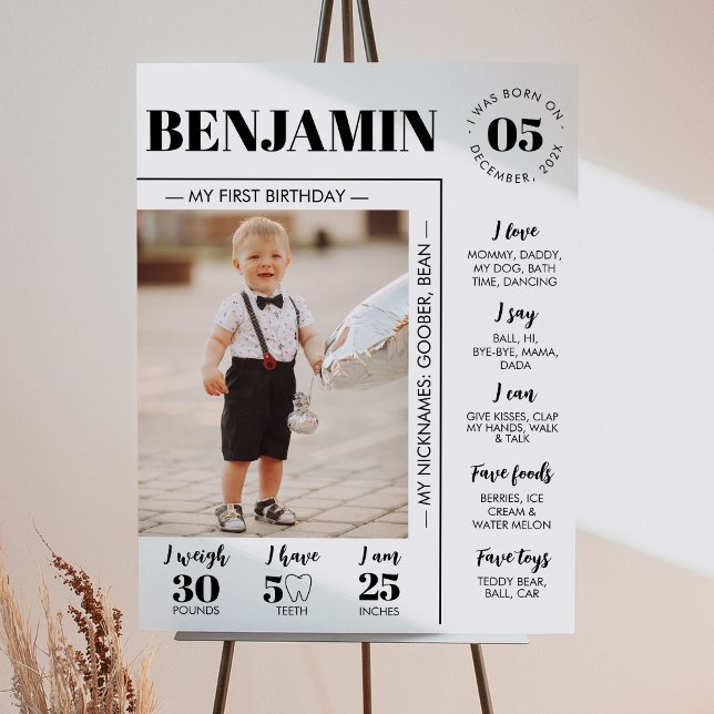 Modern First Year Photo Milestone Sign (Creator Uploaded)