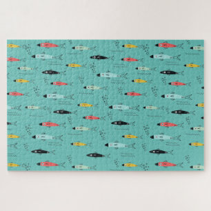 Modern Fish Doodles Jigsaw Puzzle