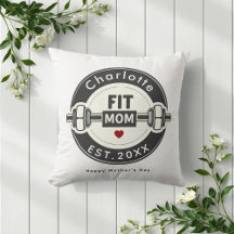 Modern Fit Mom Mothers Day Pillow Gift